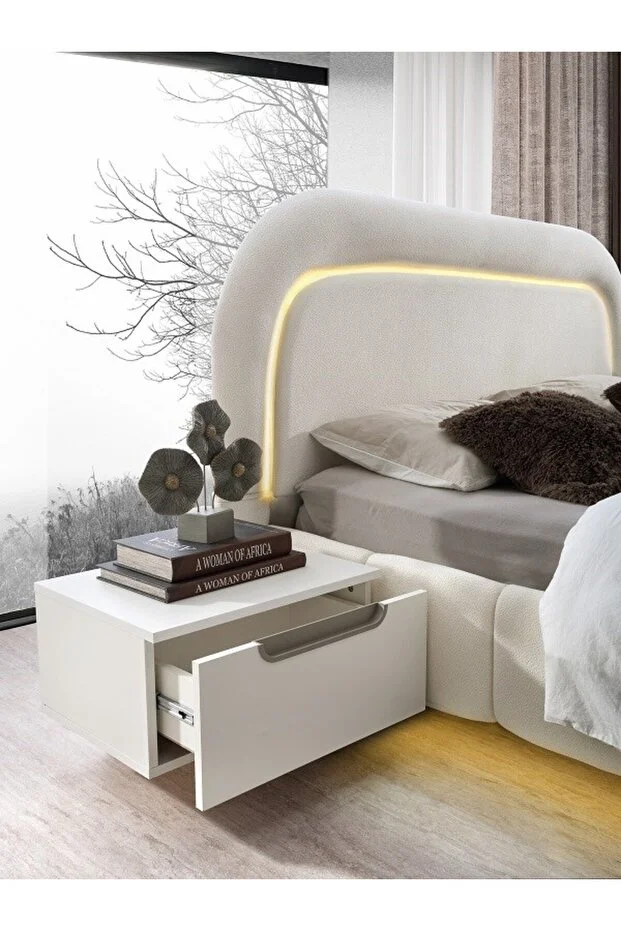 KUMSAL MDF BAZALI KARYOLA VE BAŞLIK 160x200